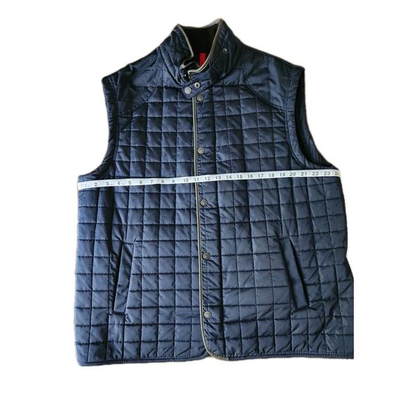 Daniel Cremieux Quilted Navy Green Trim Vest Fleece lined Outerwear size XL - Picture 7 of 8